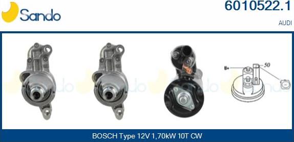 Sando 6010522.1 - Стартер autospares.lv