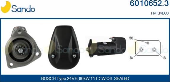 Sando 6010652.3 - Стартер autospares.lv