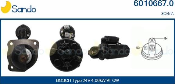 Sando 6010667.0 - Стартер autospares.lv