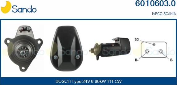 Sando 6010603.0 - Стартер autospares.lv