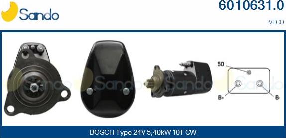 Sando 6010631.0 - Стартер autospares.lv