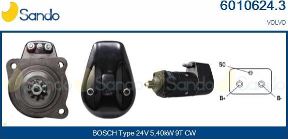 Sando 6010624.3 - Стартер autospares.lv