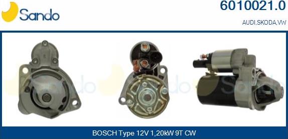 Sando 6010021.0 - Стартер autospares.lv