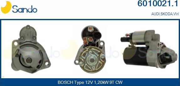 Sando 6010021.1 - Стартер autospares.lv