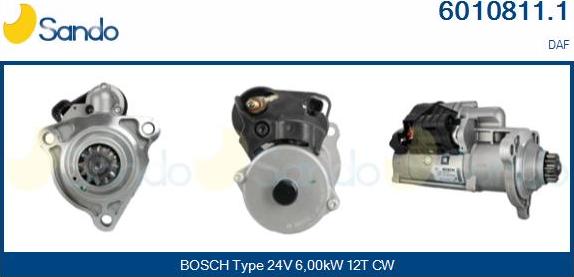 Sando 6010811.1 - Стартер autospares.lv