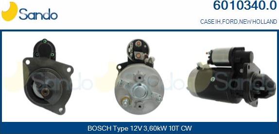 Sando 6010340.0 - Стартер autospares.lv