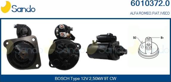 Sando 6010372.0 - Стартер autospares.lv