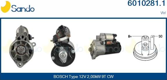 Sando 6010281.1 - Стартер autospares.lv