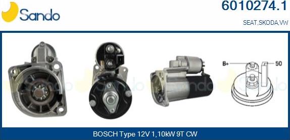 Sando 6010274.1 - Стартер autospares.lv