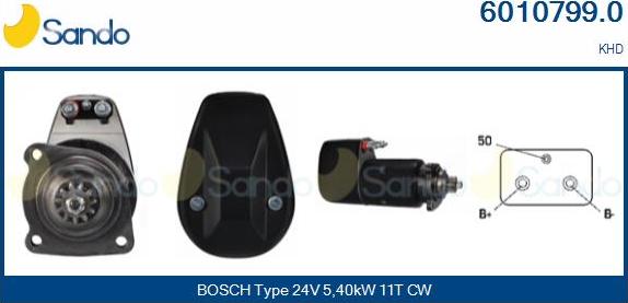 Sando 6010799.0 - Стартер autospares.lv