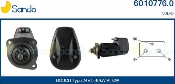 Sando 6010776.0 - Стартер autospares.lv