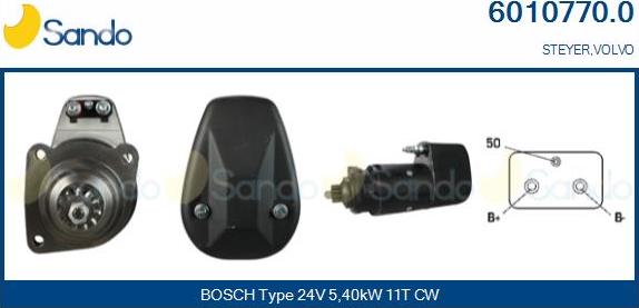 Sando 6010770.0 - Стартер autospares.lv