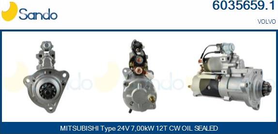 Sando 6035659.1 - Стартер autospares.lv