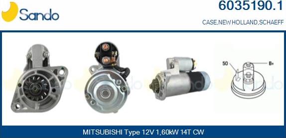 Sando 6035190.1 - Стартер autospares.lv