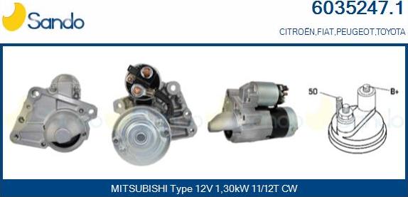 Sando 6035247.1 - Стартер autospares.lv