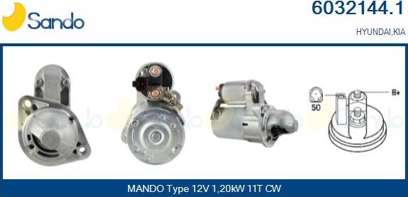 Sando 6032144.1 - Стартер autospares.lv