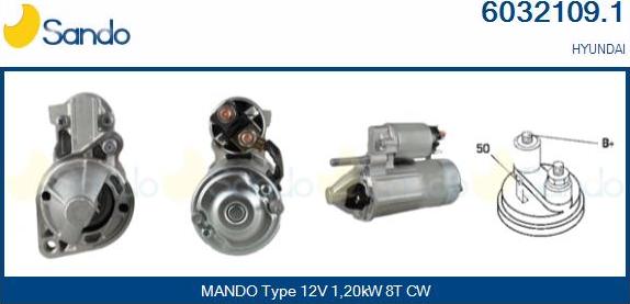 Sando 6032109.1 - Стартер autospares.lv