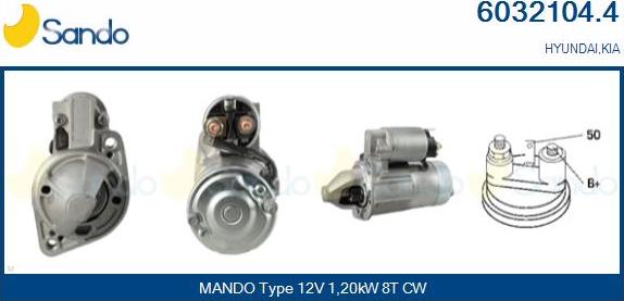 Sando 6032104.4 - Стартер autospares.lv