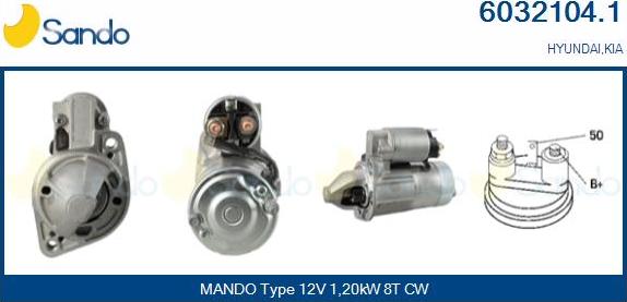 Sando 6032104.1 - Стартер autospares.lv