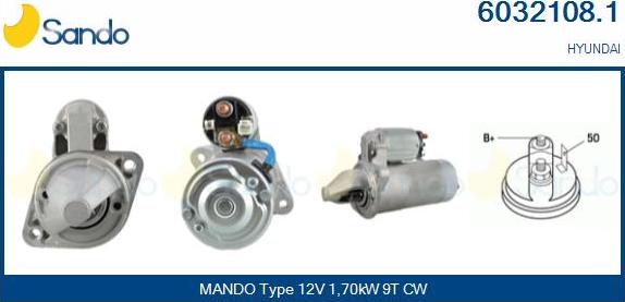 Sando 6032108.1 - Стартер autospares.lv