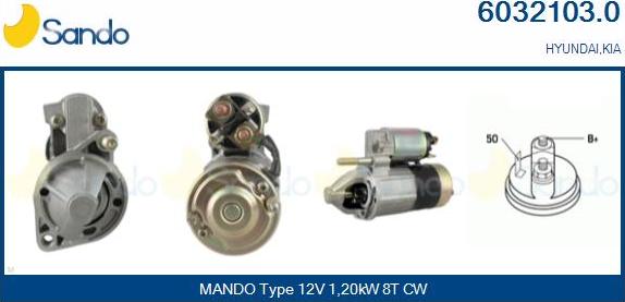 Sando 6032103.0 - Стартер autospares.lv