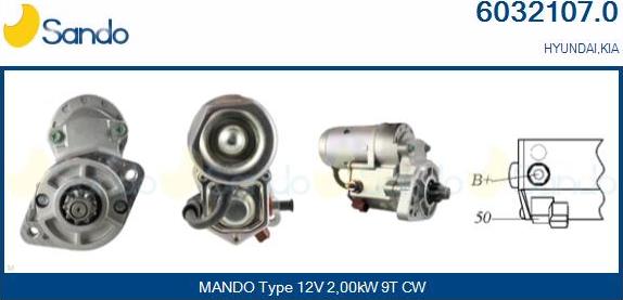 Sando 6032107.0 - Стартер autospares.lv