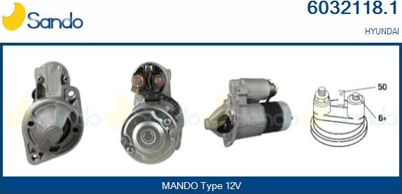 Sando 6032118.1 - Стартер autospares.lv