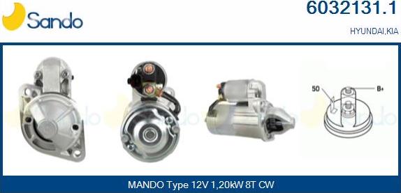 Sando 6032131.1 - Стартер autospares.lv