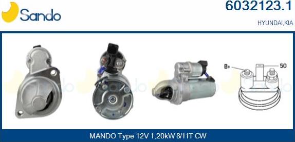 Sando 6032123.1 - Стартер autospares.lv