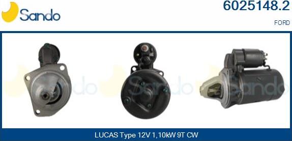 Sando 6025148.2 - Стартер autospares.lv