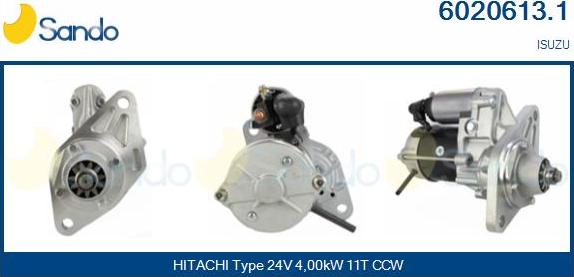 Sando 6020613.1 - Стартер autospares.lv