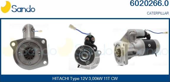 Sando 6020266.0 - Стартер autospares.lv