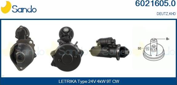 Sando 6021605.0 - Стартер autospares.lv