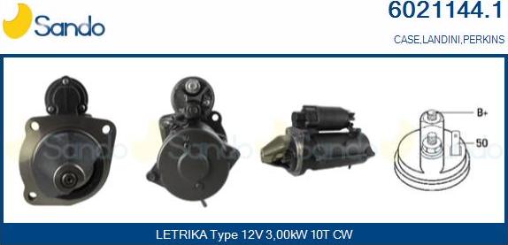 Sando 6021144.1 - Стартер autospares.lv