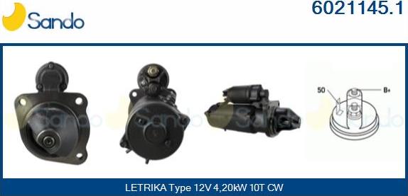 Sando 6021145.1 - Стартер autospares.lv