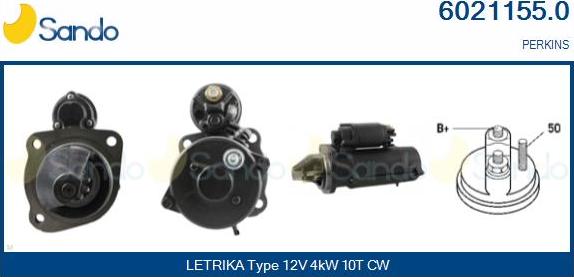 Sando 6021155.0 - Стартер autospares.lv