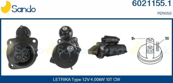 Sando 6021155.1 - Стартер autospares.lv