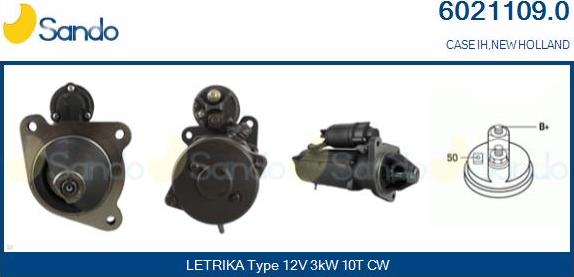 Sando 6021109.0 - Стартер autospares.lv