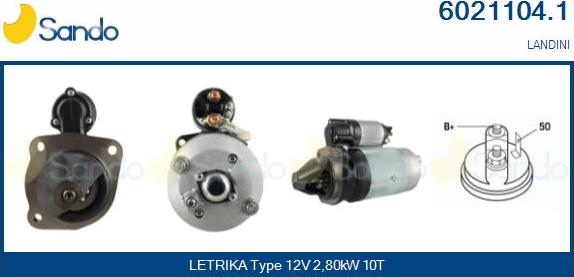 Sando 6021104.1 - Стартер autospares.lv