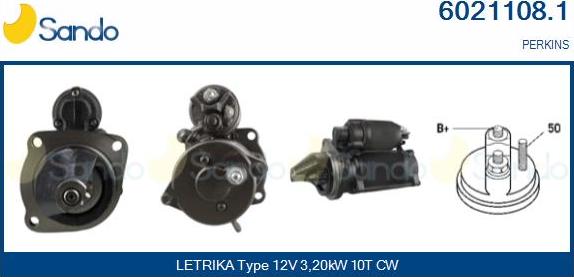 Sando 6021108.1 - Стартер autospares.lv