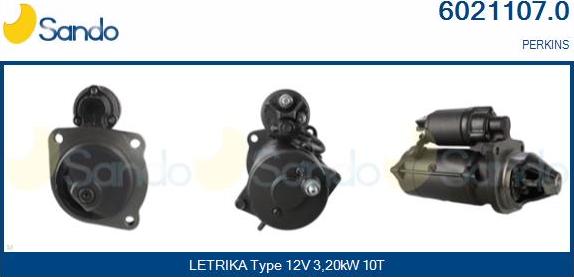 Sando 6021107.0 - Стартер autospares.lv