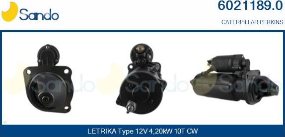 Sando 6021189.0 - Стартер autospares.lv