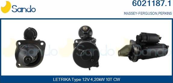 Sando 6021187.1 - Стартер autospares.lv