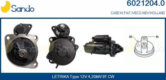 Sando 6021204.0 - Стартер autospares.lv