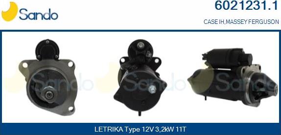 Sando 6021231.1 - Стартер autospares.lv