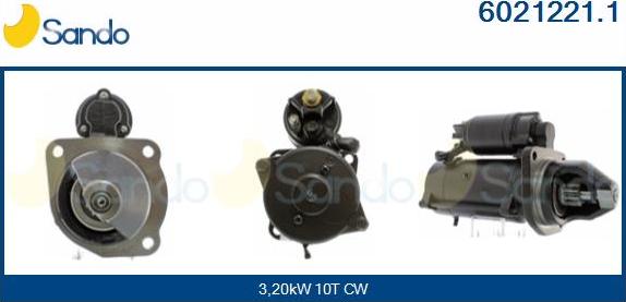 Sando 6021221.1 - Стартер autospares.lv