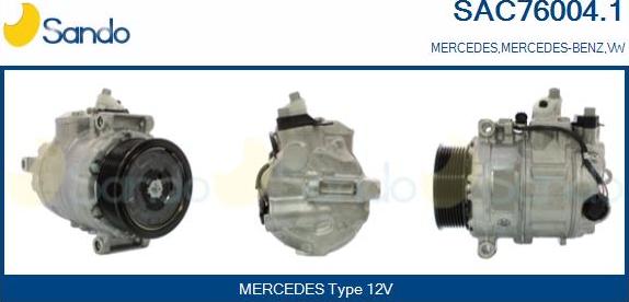 Sando SAC76004.1 - Компрессор кондиционера autospares.lv