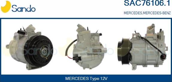 Sando SAC76106.1 - Компрессор кондиционера autospares.lv