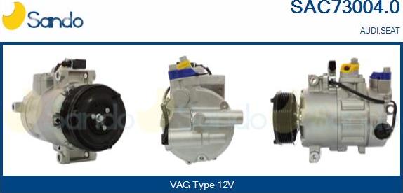 Sando SAC73004.0 - Компрессор кондиционера autospares.lv