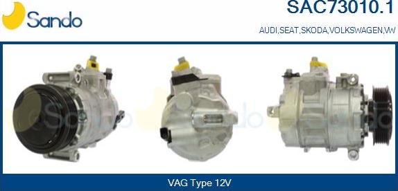 Sando SAC73010.1 - Компрессор кондиционера autospares.lv